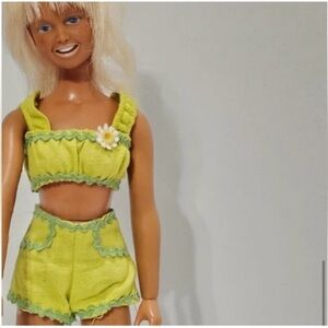 Vintage 1974 Kenner Dusty Twist N Turn Doll with Two Outfits and Pair Sneakers